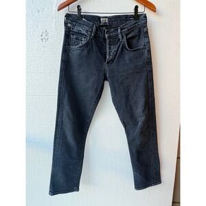 Citizens of Humanity Emerson Jeans Cotton Slim Boyfriend Faded Black Button Fly